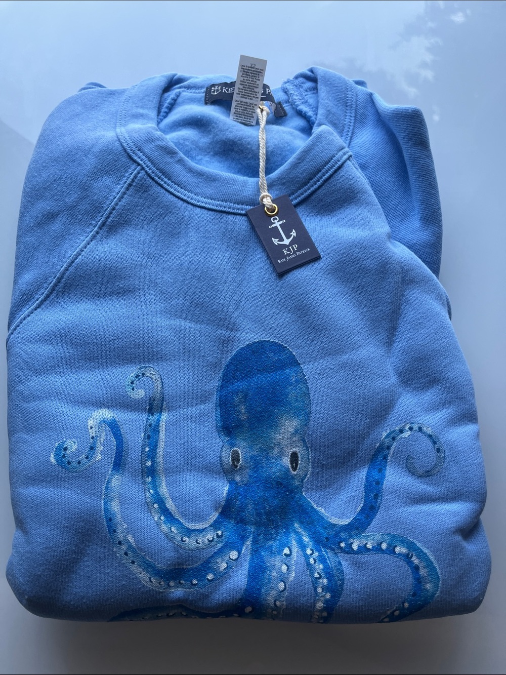 Kiel James Patrick Cerulean Octopus Sweatshirt XS NWT